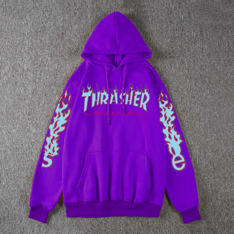 Maglione Di Fiamma Thrasher Da Uomo E Da Donna Spesso E Felpato Da