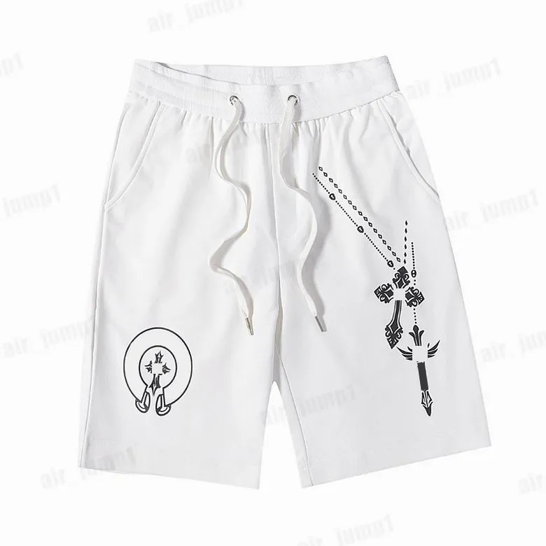 Men s Shorts Designers Mens Man Woman Chrome Summer Heart Sanskrit Cross Pattern Casual Pants Printing Running Sports Short Chromees Hearts 9p4p