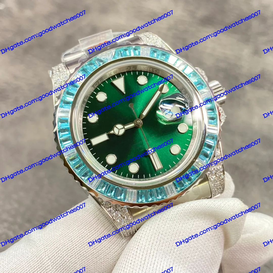 Herrklocka 116610 116659 116649 40mm Green Dial Watches Sapphire Diamond Border Night Glow Automatic Machinery Luxury Women's Watch Rostless Steel Band Armswatch