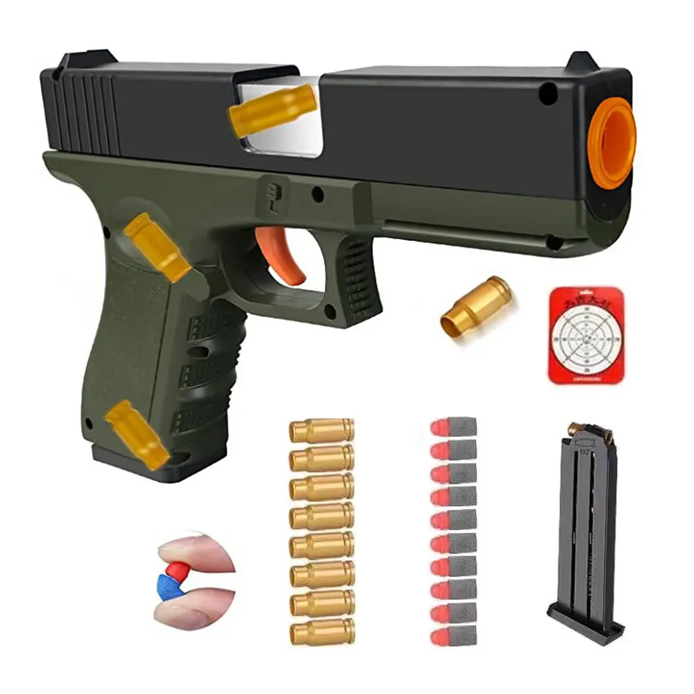 Newest Shell Ejecting Glock M1911 Glock Airsoft Pistol Soft Bullet Toy Gun  Weapon Children Armas Shoot Outdoor Game Boys - AliExpress