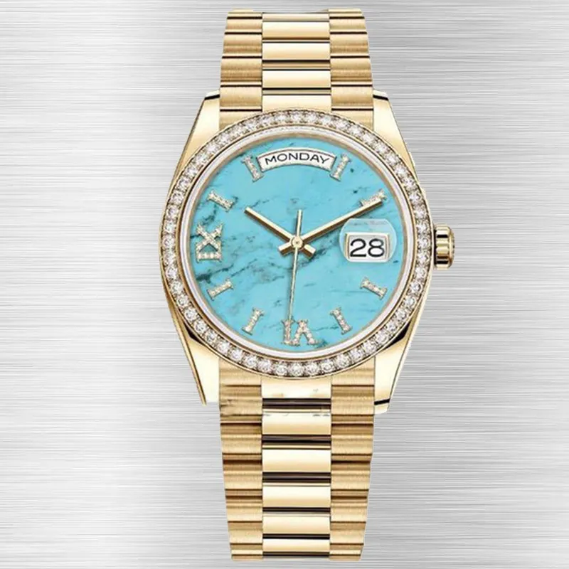 Роскошные алмазные часы для женщин Автоматические часы 41 -мм водонепроницаем