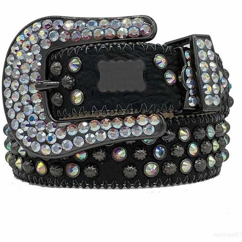 Designer Belt Bb Simon Genuine Leather Bling Belt with  display picture 1