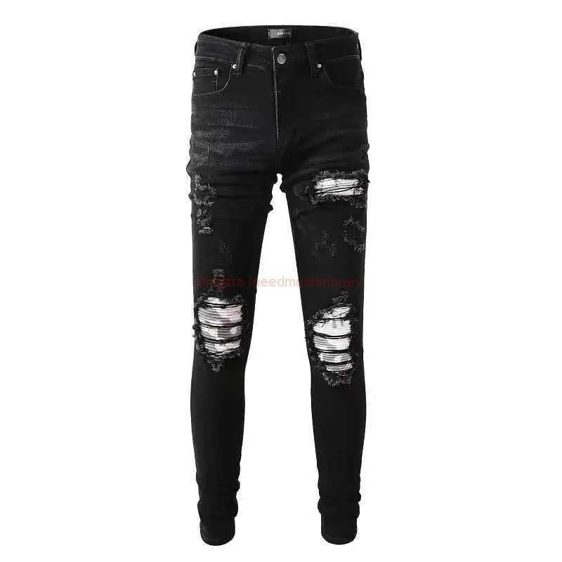 Designer Slim Fit Jeans Mens Distressed Denim Pants, High Street