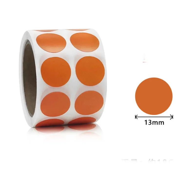 500 pièces 13mm 19mm 50mm papier coloré affaires adhésif autocollants sac boîte cuisson étiquette enveloppe fournitures de bureau