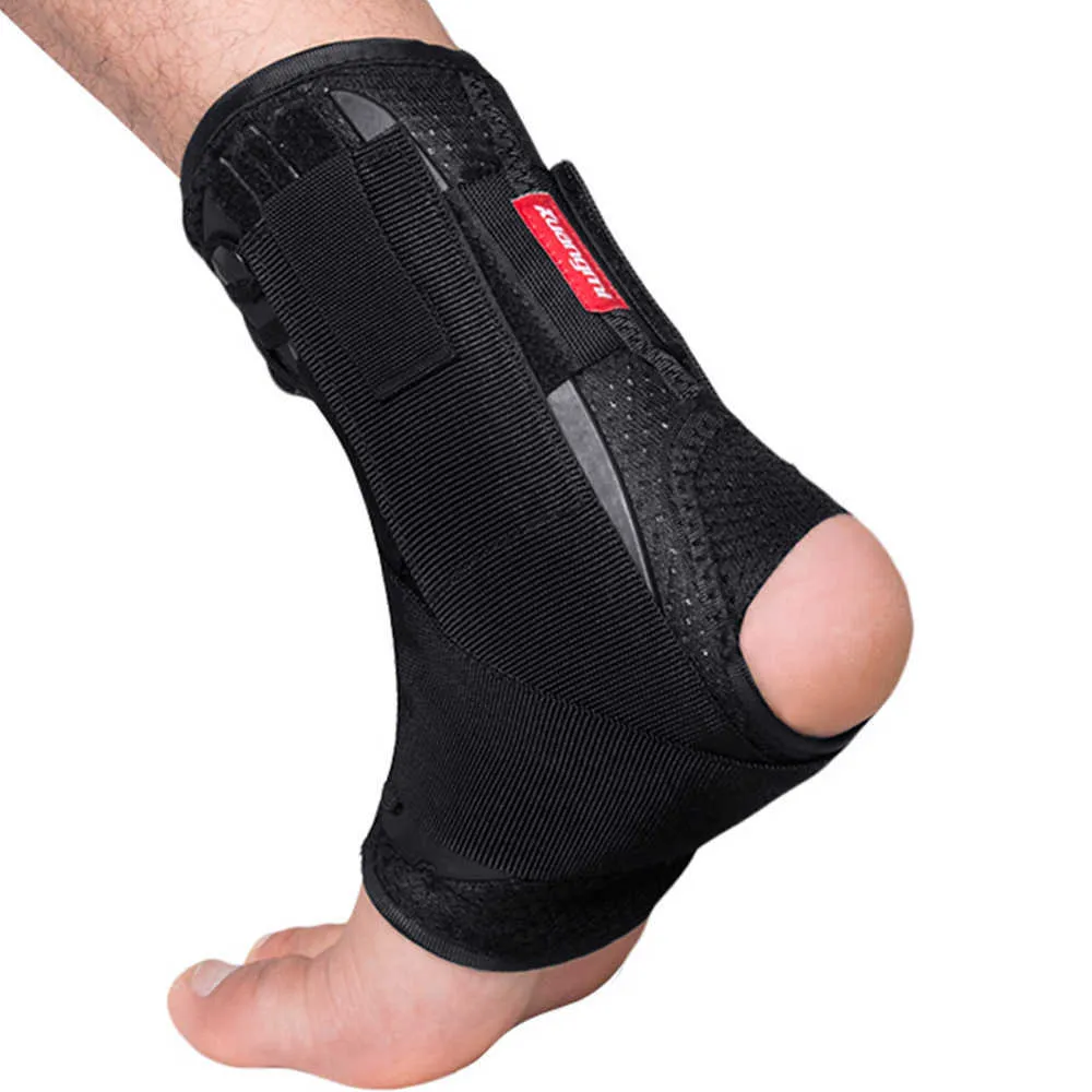 Kuangmi Support Adjustable Band Foot Stabilizer Orthogonal Compression Ankle Sock Protector P230523