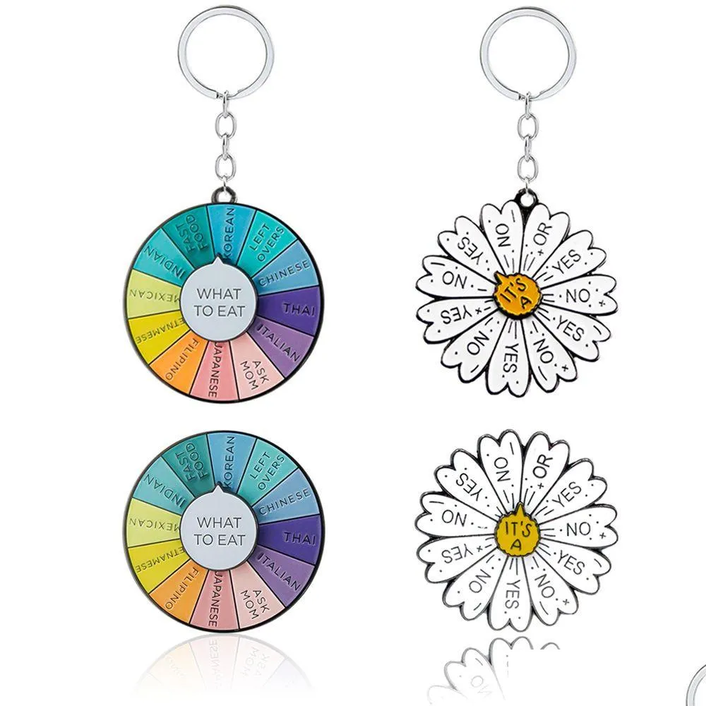 Keychains Bedanyards Color Wheel Keychain pode girar margarida personalizada Sim Não Presente pendente Chavening Drop Deliver Acessórios de moda DHC7B