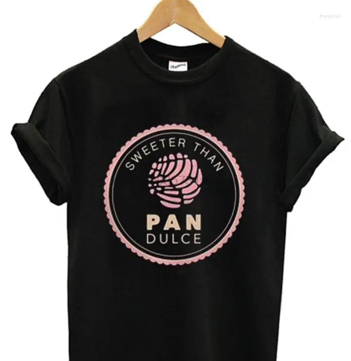 Camiseta masculina de verão impressão engraçada tshirt women mais doce que camisa pan dulce