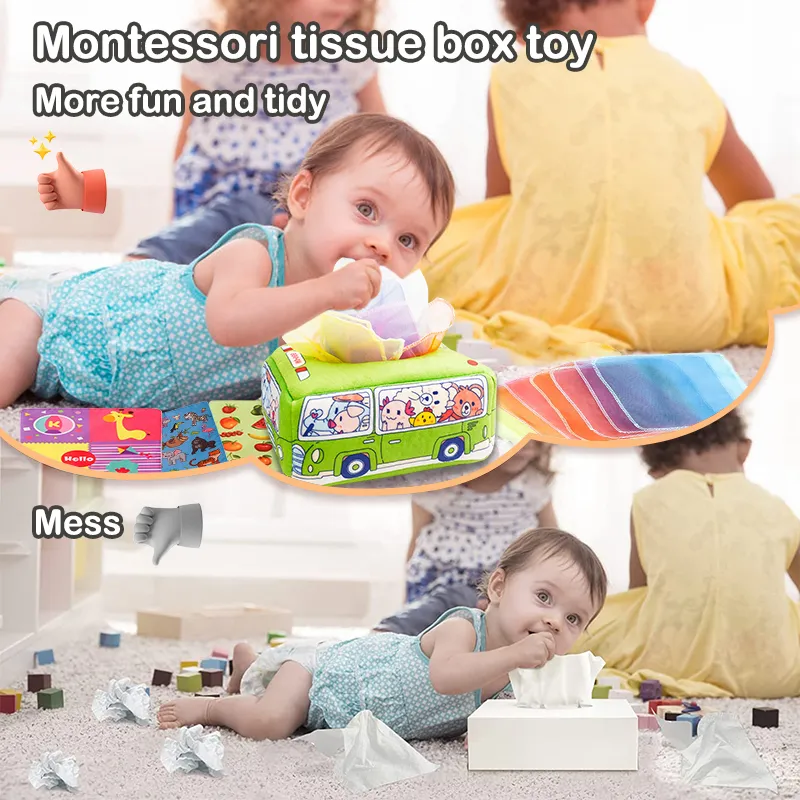 Montessori Bebe Boite A Mouchoir Bebe Jouet Boite Mouchoir Bebe