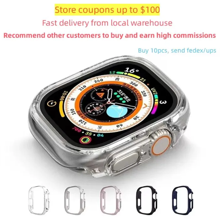 Slimme horloges Ultra 8 voor Watch-serie 8 49 mm 1,99 inch iWatch 8 smart watch sporthorloge horloges ultra Beschermende beschermhoes