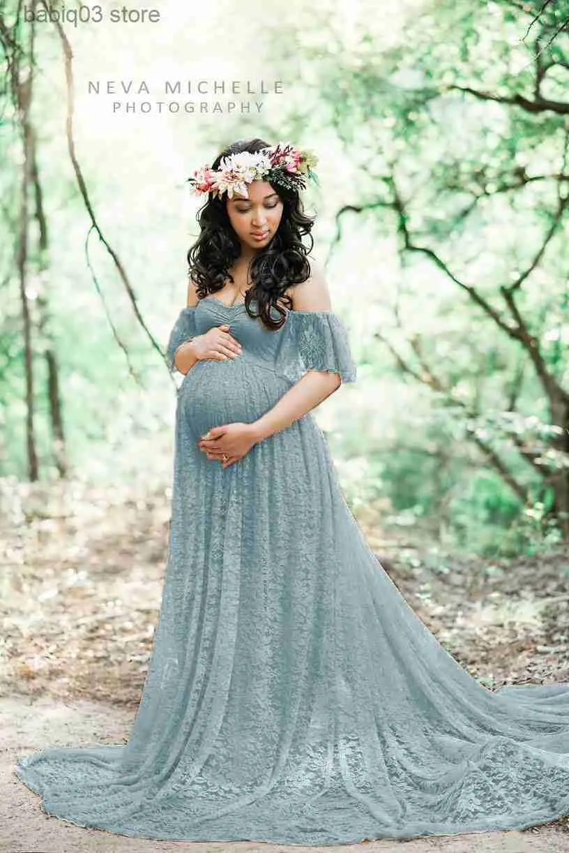 Vestidos De Maternidad Nuevo Vestido De Encaje De Maternidad
