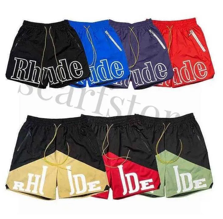 rhude Pantaloncini da uomo Atletici Casual Mesh Short Uomo Donna Alta qualità Classico Moda da spiaggia Designer di lusso Casual Street Hip Hop Coppie