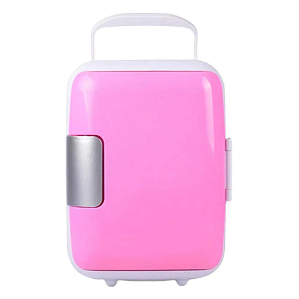 4L Mini Car Fridge Cool Hot Portable Box Cooler Motor Camping Fridge w/ Handle