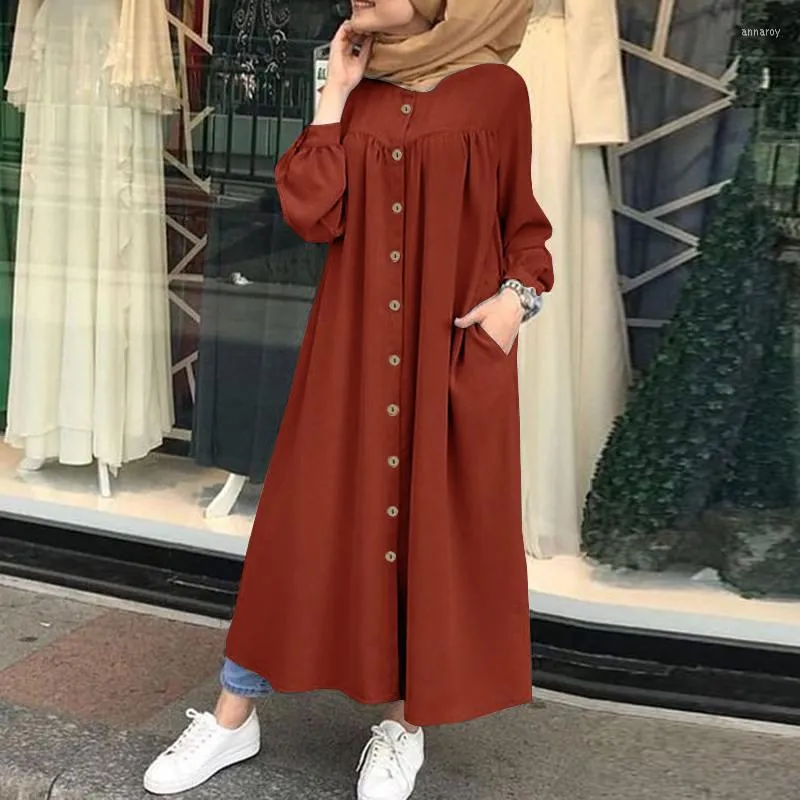 Sukienki swobodne muzułmańska sukienka Abaya Kobiety 2023 Dubai Turcja Islam islama szata Kaftans Fashion Odzież Hidżab Hurtowa fabryka