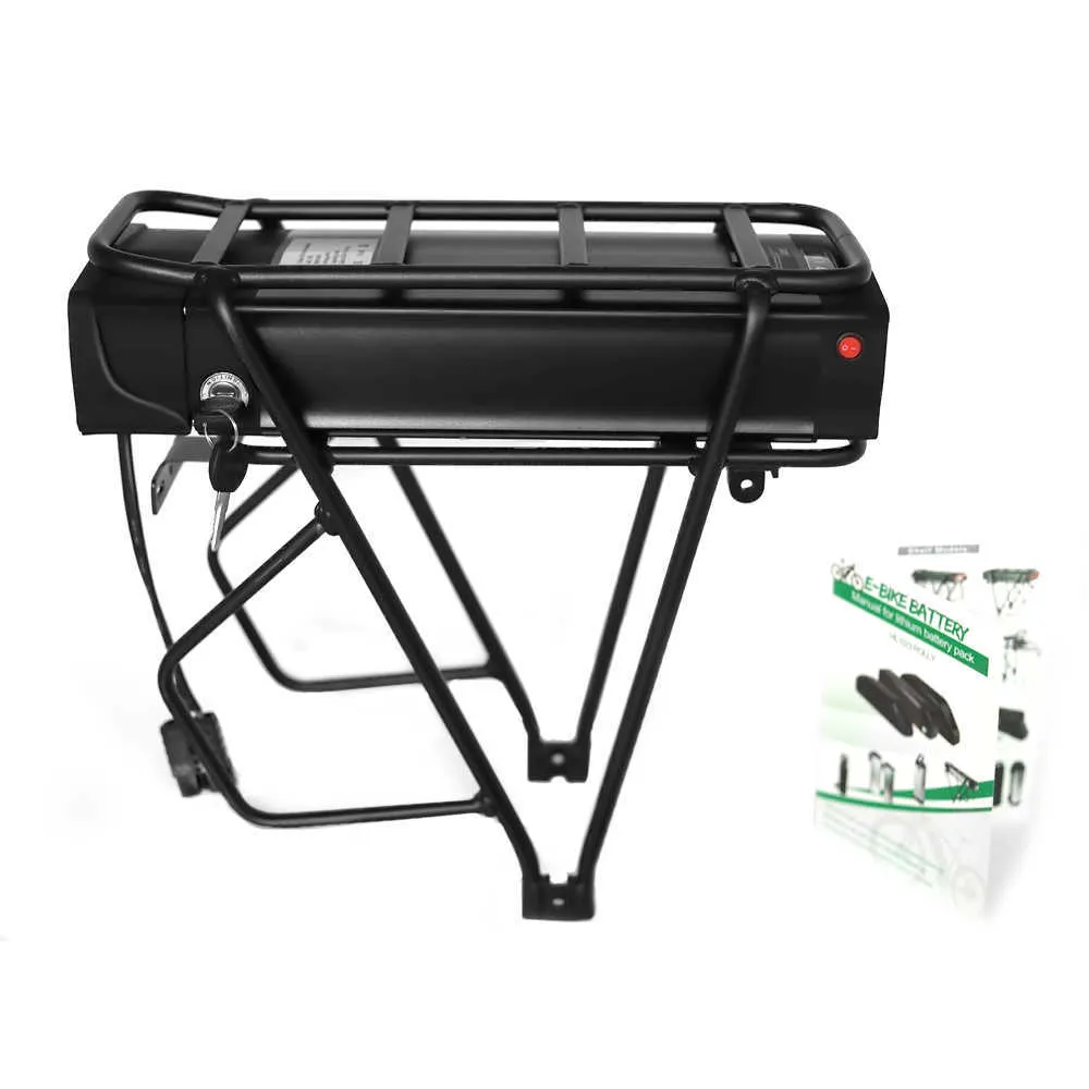 Electric Bicycle Bateria 48V 20Ah Rear Rack Battery Pack For EBike With Luggage Hanger Taillight USB Port US/EU/AU/UK Charger