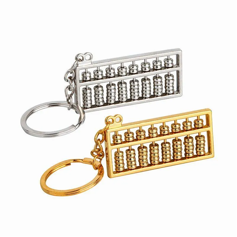 Porte-clés Longes Métal Porte-clés Creative Simation Mini Abacus Porte-clés Lage Décoration Pendentif Porte-clés Mode Cadeau Drop Delive Dhxrg