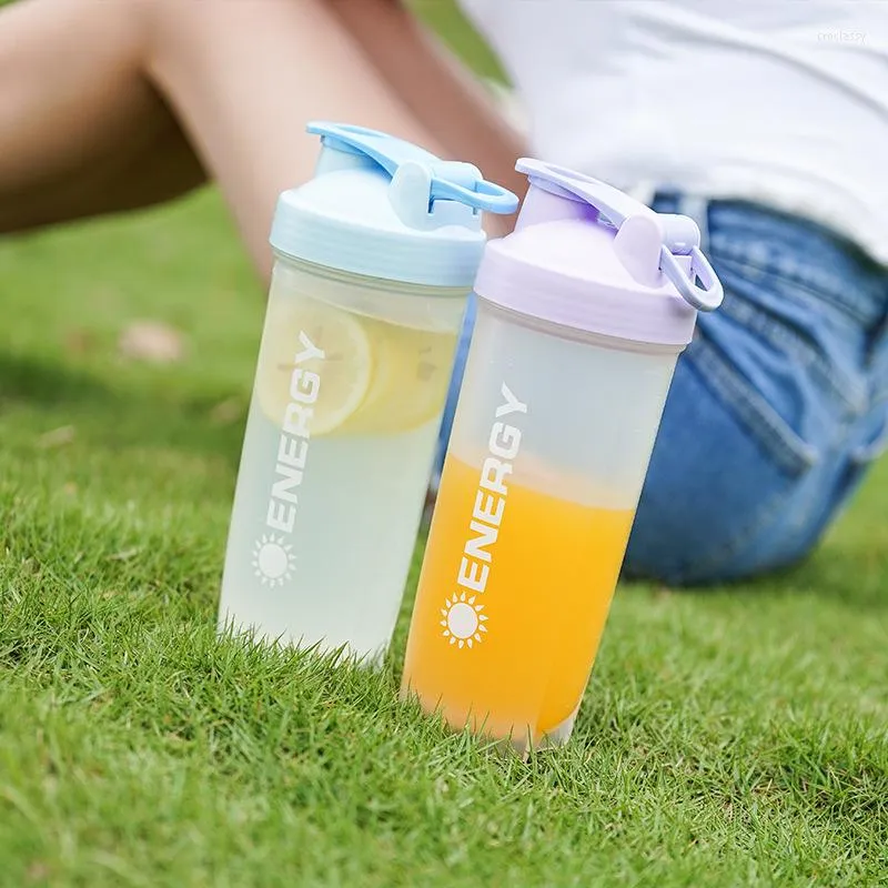 Water Bottles 700ML Women's Sports Cup Travel Plastic Bottle Outdoor Portable Fitness Cold Fruit