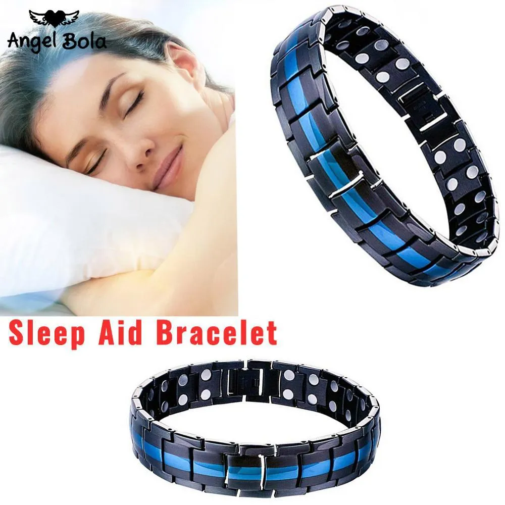 Pulseiras moda terapêutica magnética pulseira de saúde energia pulseira perda de peso terapia jóias construção do corpo para homens