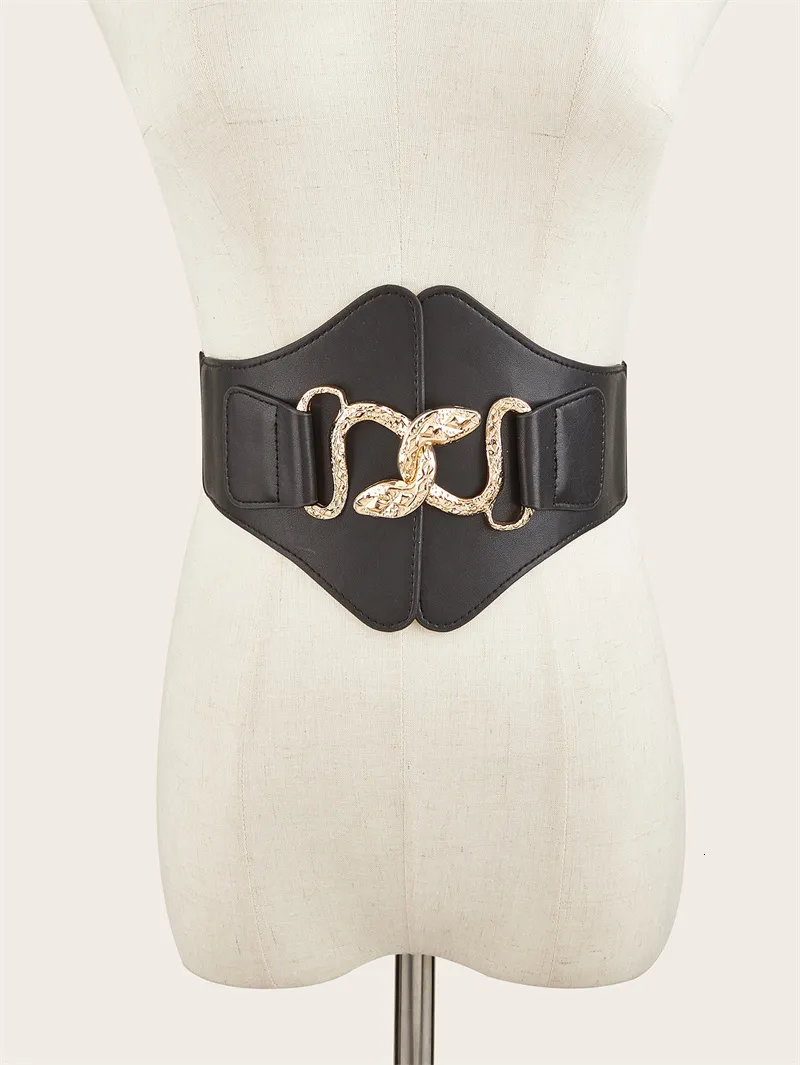 Elastic Gothic PU Leather Corset Belt For Women Wide Casual  display picture 1