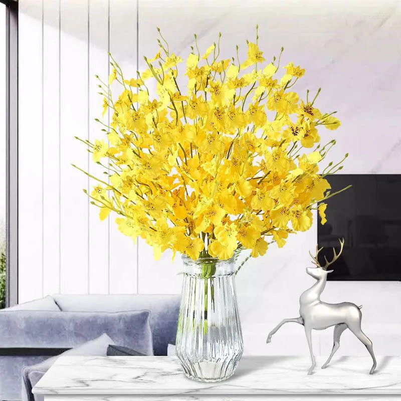 Dekorative Blumen Tanzende Orchidee Simulation Gefälschte Blume Tischdekoration Wohnzimmer Getrocknete Künstliche Wohnkultur