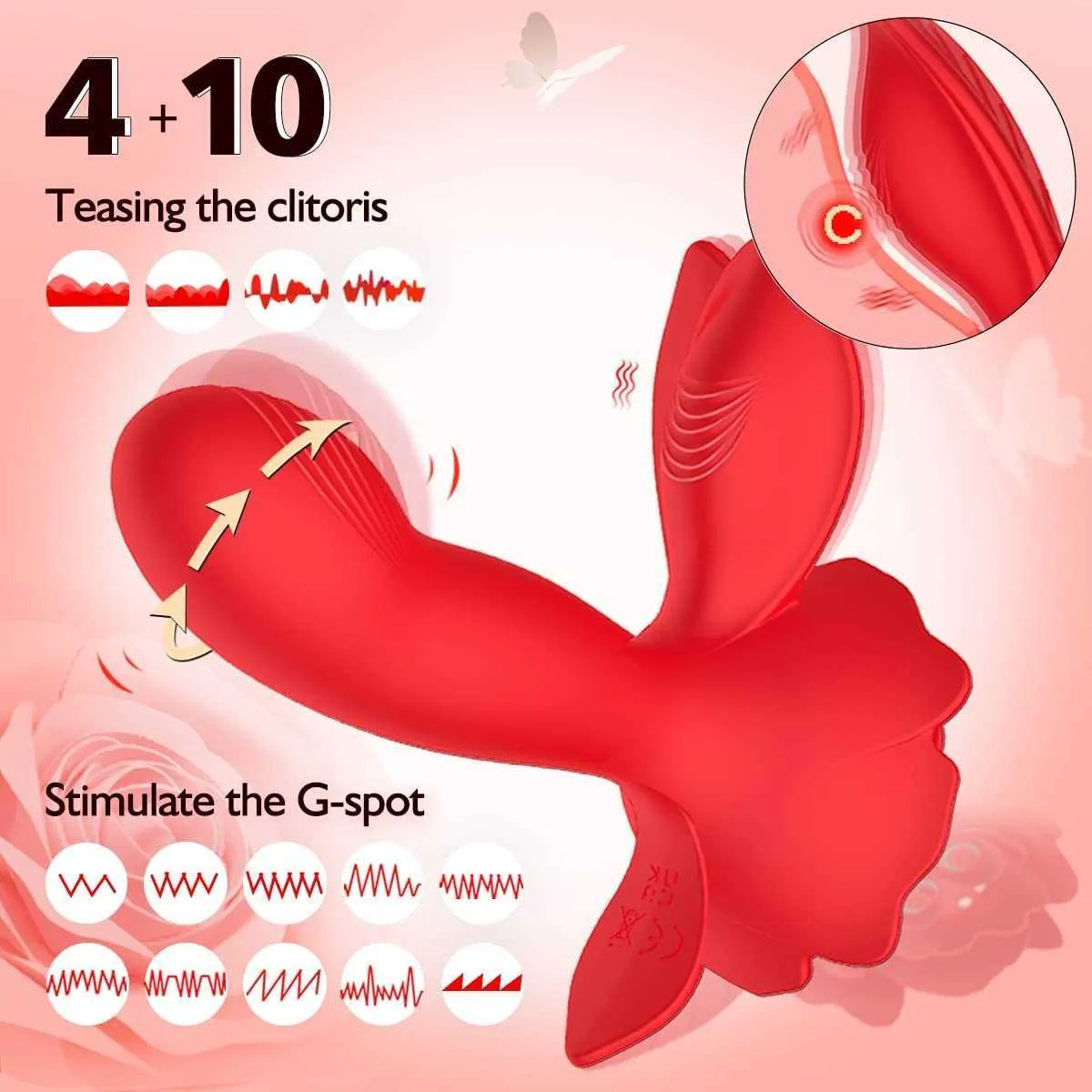 Rose Toy Vibrator for Women Rechargeable Butterfly Clitoral Stimulator  Brown from Dhgate Full Body Massager - price 18.89