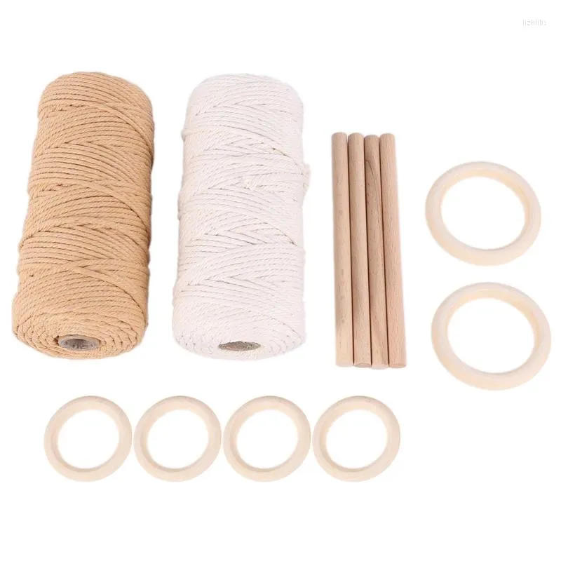 Tapisseries macrame diy kit 218 meter 3mm naturligt rep bomullsladd växter gör