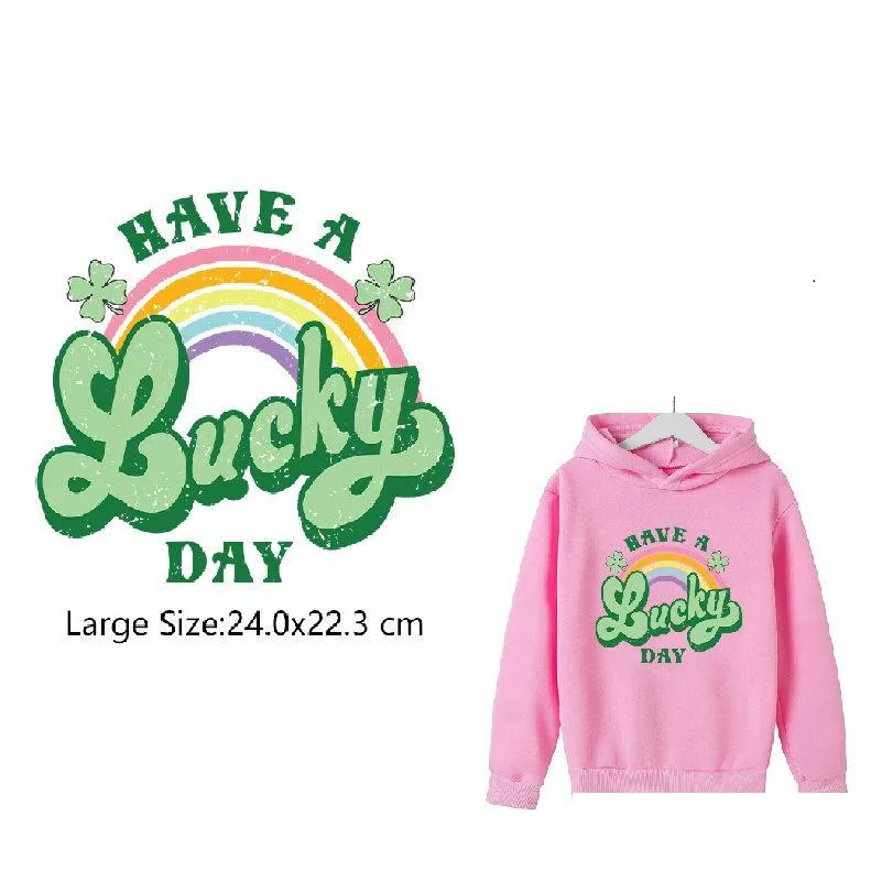 Naaien Notions Tools St.Patricks Day Iron on Transfer Cutees Decals Appliques Sticker voor t -shirts kledingtas kussens ers diy decor dhvyt