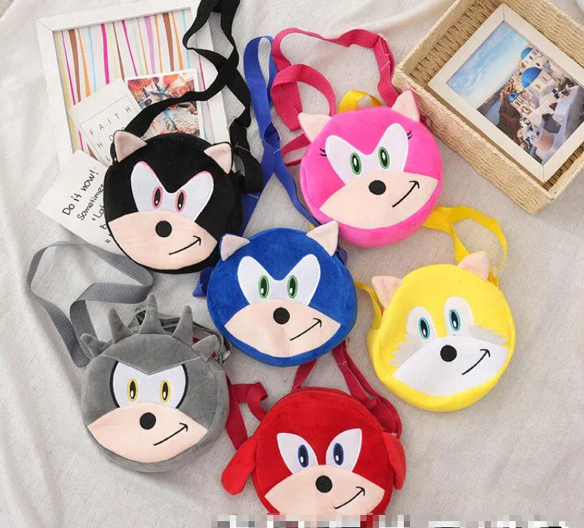 INS Kawaii Kids Round Shape Zipper Single Shoulder Bag PP Cotton Plush BAGS Kids Coin Bag Festival Gift