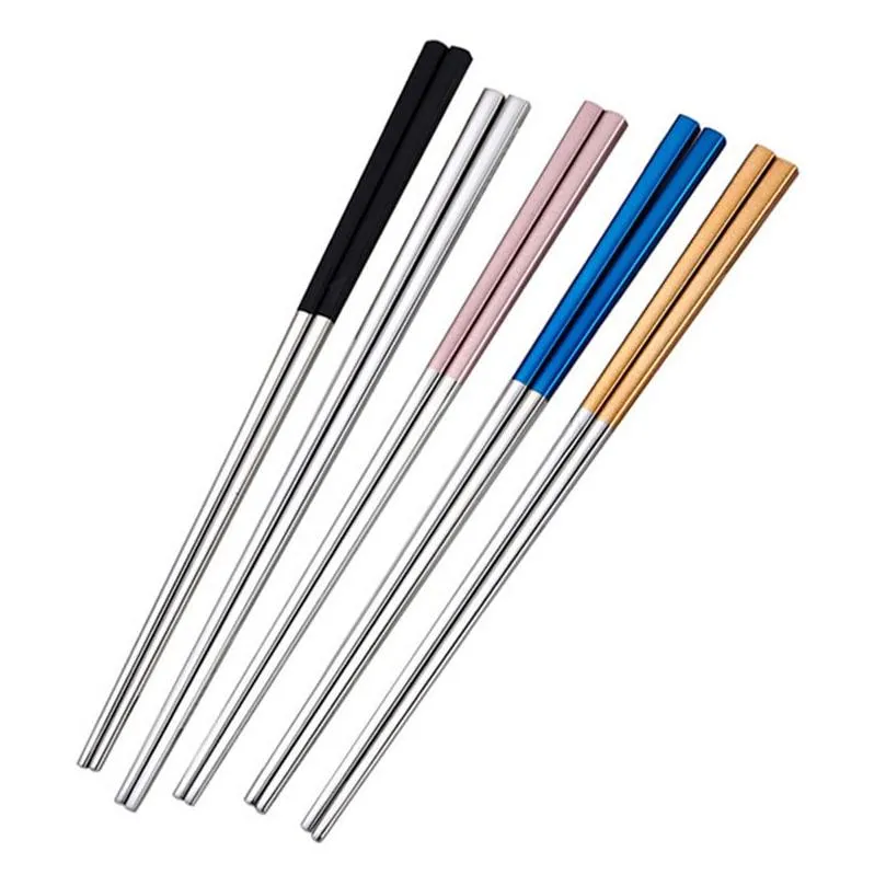 Chopsticks roestvrij staal 23 cm metalen servies gemakkelijk te schone keukentafels bruiloft vakantiebesparen drop levering ho dhx4m