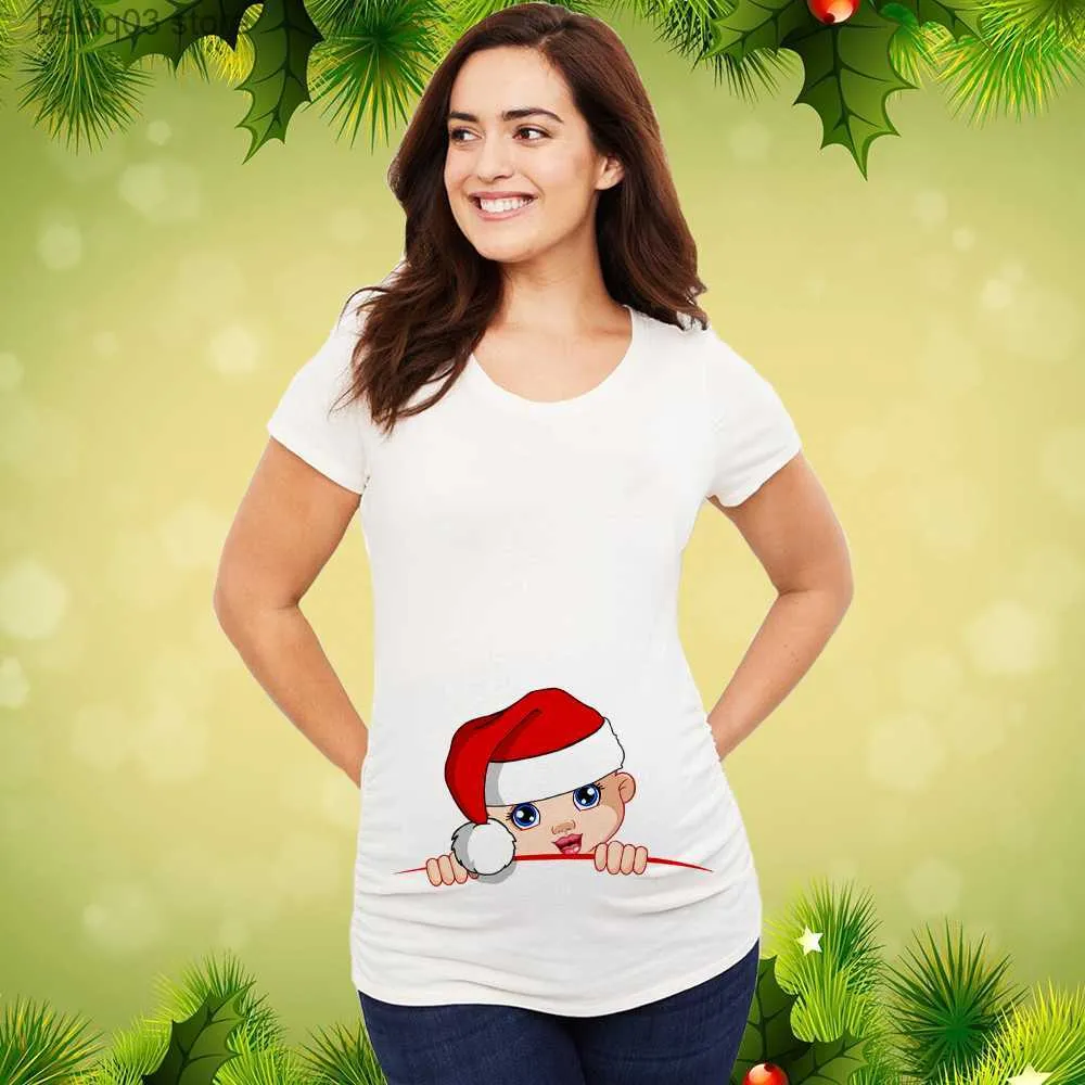 Christmas Maternity Christmas T Shirts Ladies Cute Santa Baby Xmas