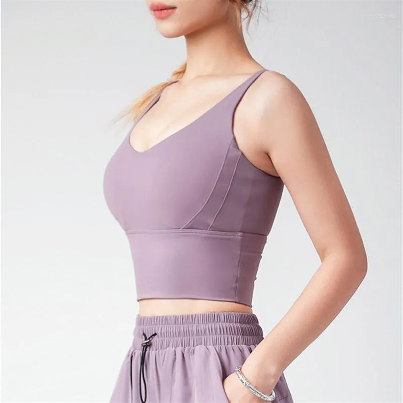 Conjunto de Yoga SALSPOR, Sujetador deportivo de talla grande para mujer, ropa interior deportiva, chaleco de secado rápido, Top corto para correr a prueba de golpes, ropa deportiva