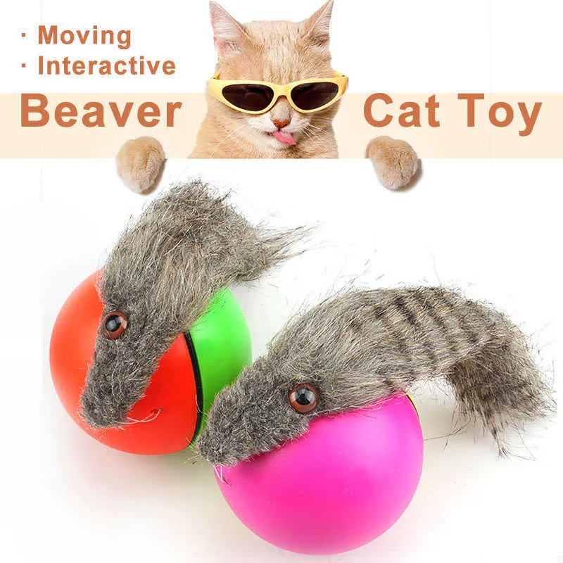 Toys Beaver Cat Cat Balls To zabawka dla kotka plastikowe elektryczne produkty dla zwierząt domowych Ruchowe kota