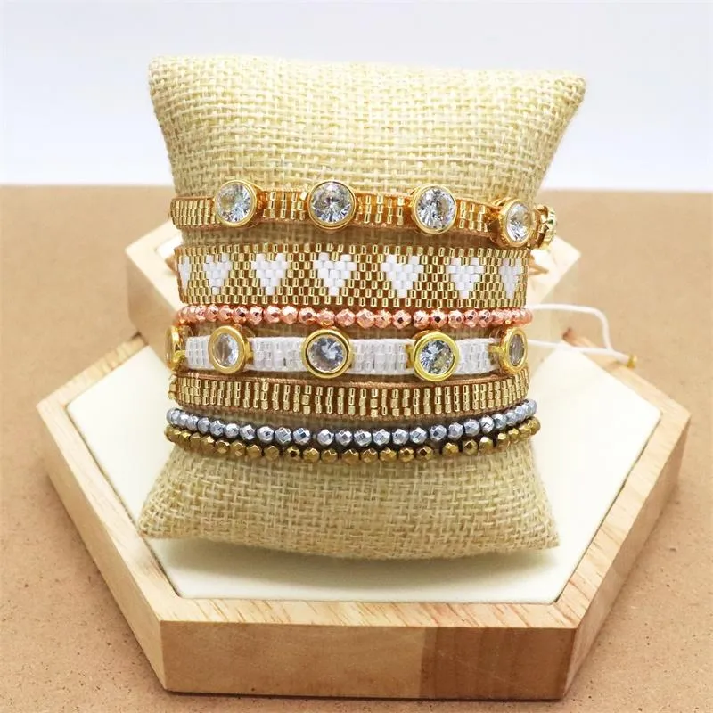 Armbänder ZHONGVI Miyuki Armband Bohemian Herz Gold Armbänder Pulseras Mujer Moda 2021 Beste Freunde Handgemachte Schmuck Geschenke Großhandel