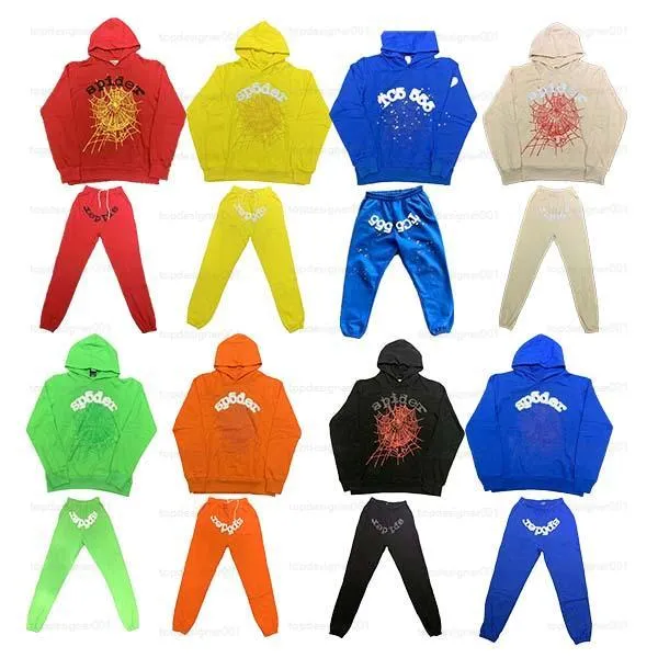 Tasarımcı Kanyes Spider Hoodie Takip Ceket SPI5ER Örümcek 555 Moda Sokak Giyim Modaya Düzenli Erkek ve Kadın Çiftinin Kazak Kapüşonu