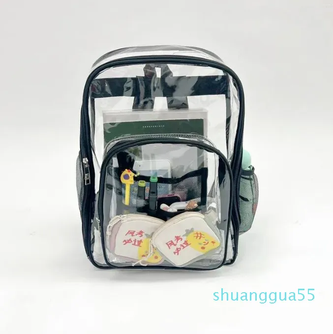 Bolsa de designer-Backpack Transparent PVC Clear School School para meninos Meninas Livros casuais Rucksack