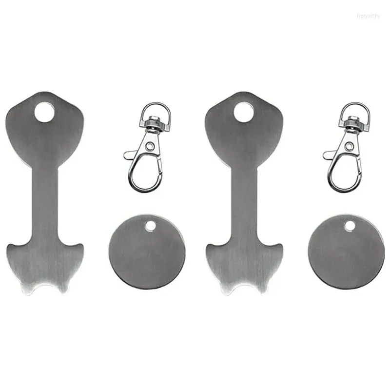 Keychains DIY Shopping Trolley Tokens Key Chains Decorative Hook Keyrings Ring Coin Holder Keychain For Shop