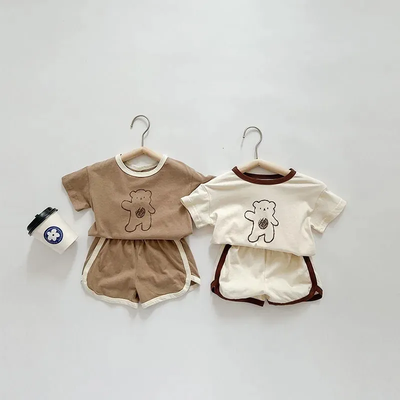 Kleidungssets 6 Monate bis 4 Jahre alte Babykleidung Outfits Sommer Kurzarm T-Shirt Kleinkind Kostüm Bedruckte Cartoon Niedliche Mädchenanzüge 230522