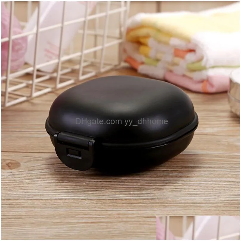 Soap Dishes Plastic Travel Box Simplicity Candy Color Storage Boxes Portable Soaps With Lid Drop Delivery Home Garden Bath Bathroom Dhjuw