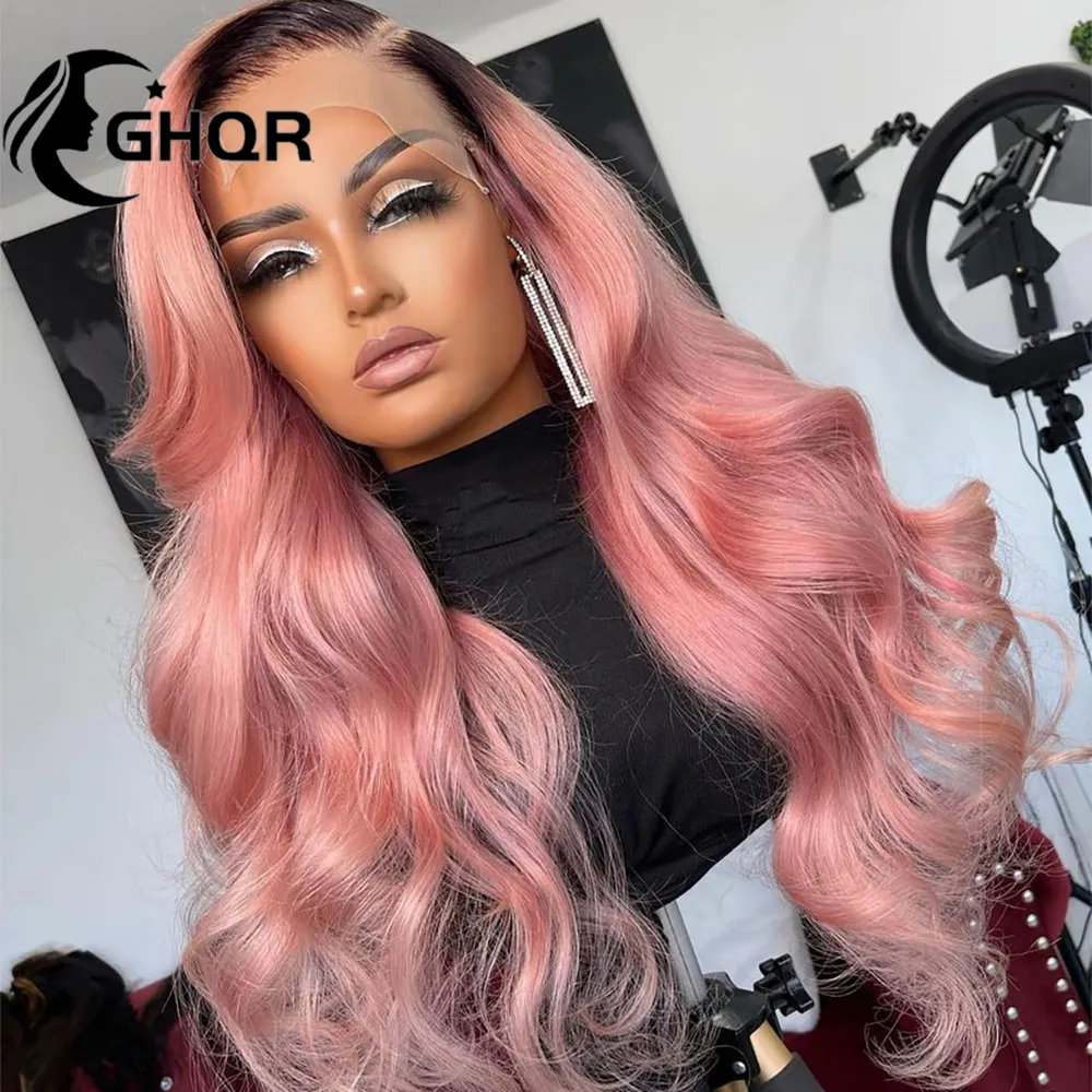 Pink lace front wigs synthetic hair clearance