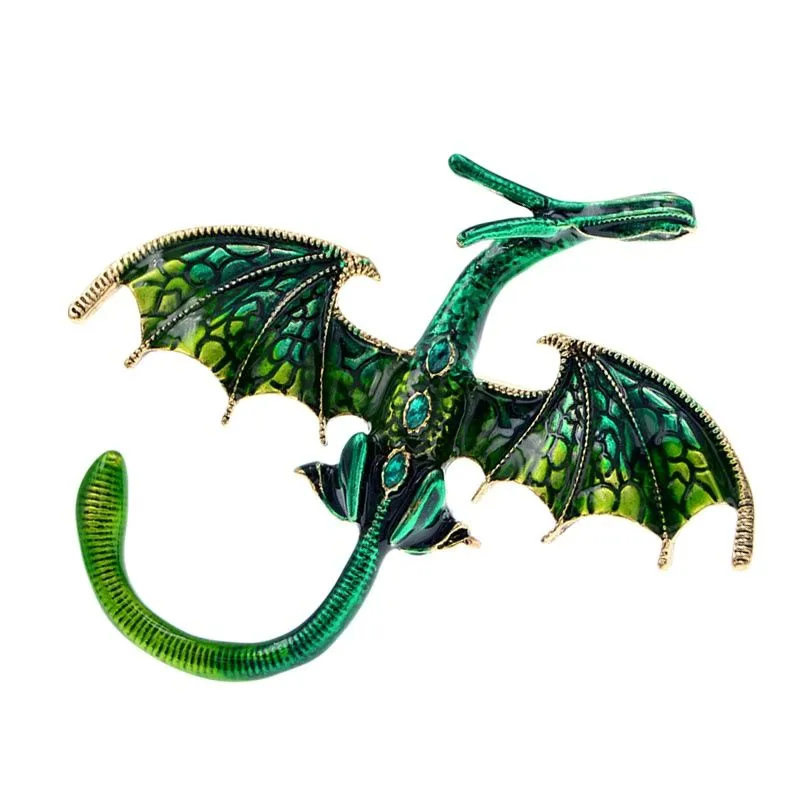 CINDY XIANG New Arrival Enamel Dragon Pin Unisex Women And Men Pin Animal Large Brooches 5 Colors Available Gift
