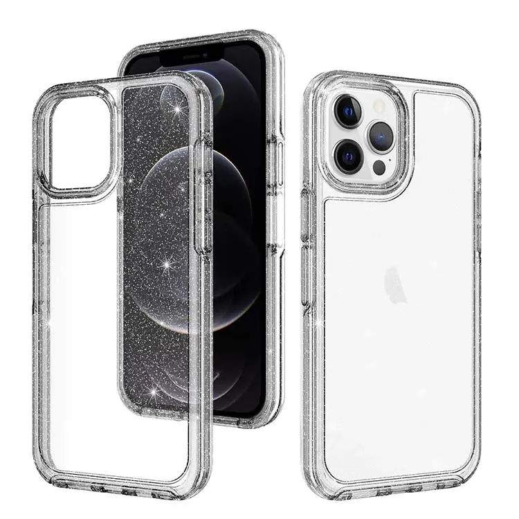 Custodie antiurto in acrilico resistente alla caduta per Iphone 14 13 Pro Max 12 pro 11 XR XS MAX 6 7 8 plus Cover posteriore per paraurti in TPU trasparente trasparente