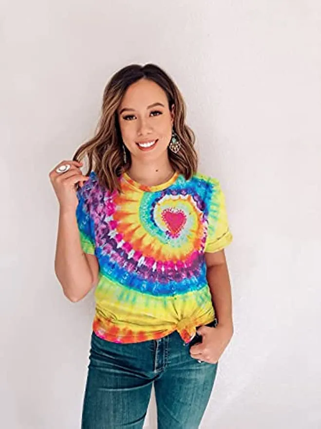 tie dye graphic tee women's
