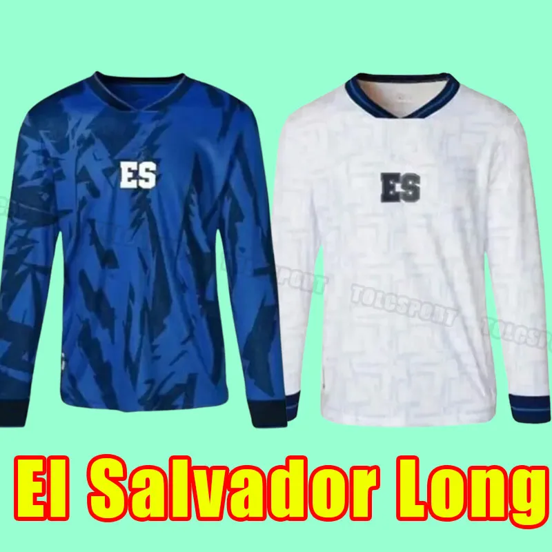 Long Sleeve 2023 El Salvador Football Team Soccer Jerseys 23 24 Eriq