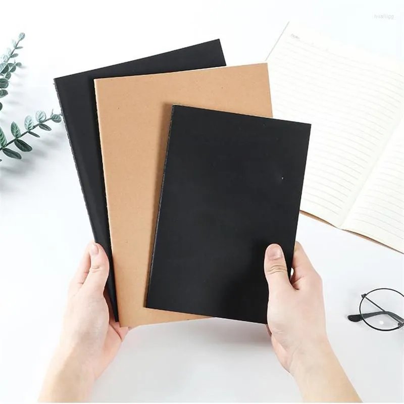 Pages A5 B5 Black/Brown Craft Notebook Office Supplies Diary Book Grid Line Sketchbook Graduation Gift Journal