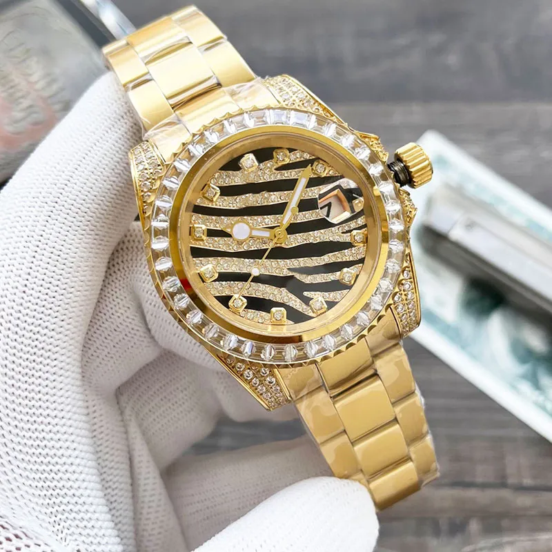 Luxury Rolex Diamond Watch For Men 40mm Automatic Mechanical