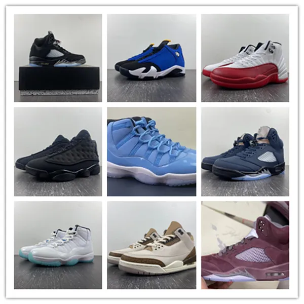 basketball shoes 1s 5s 6s 11s 14 black cat Midnight Navy Men trainers sports Sneakers quality with box women size 7 14