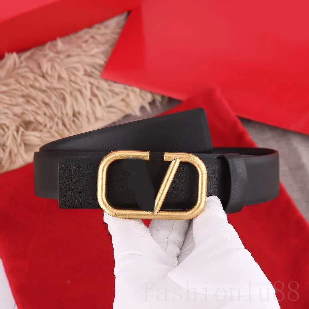 Pretty Valentino Women Lady Letter V Jeans Belt Reversible V 7cm