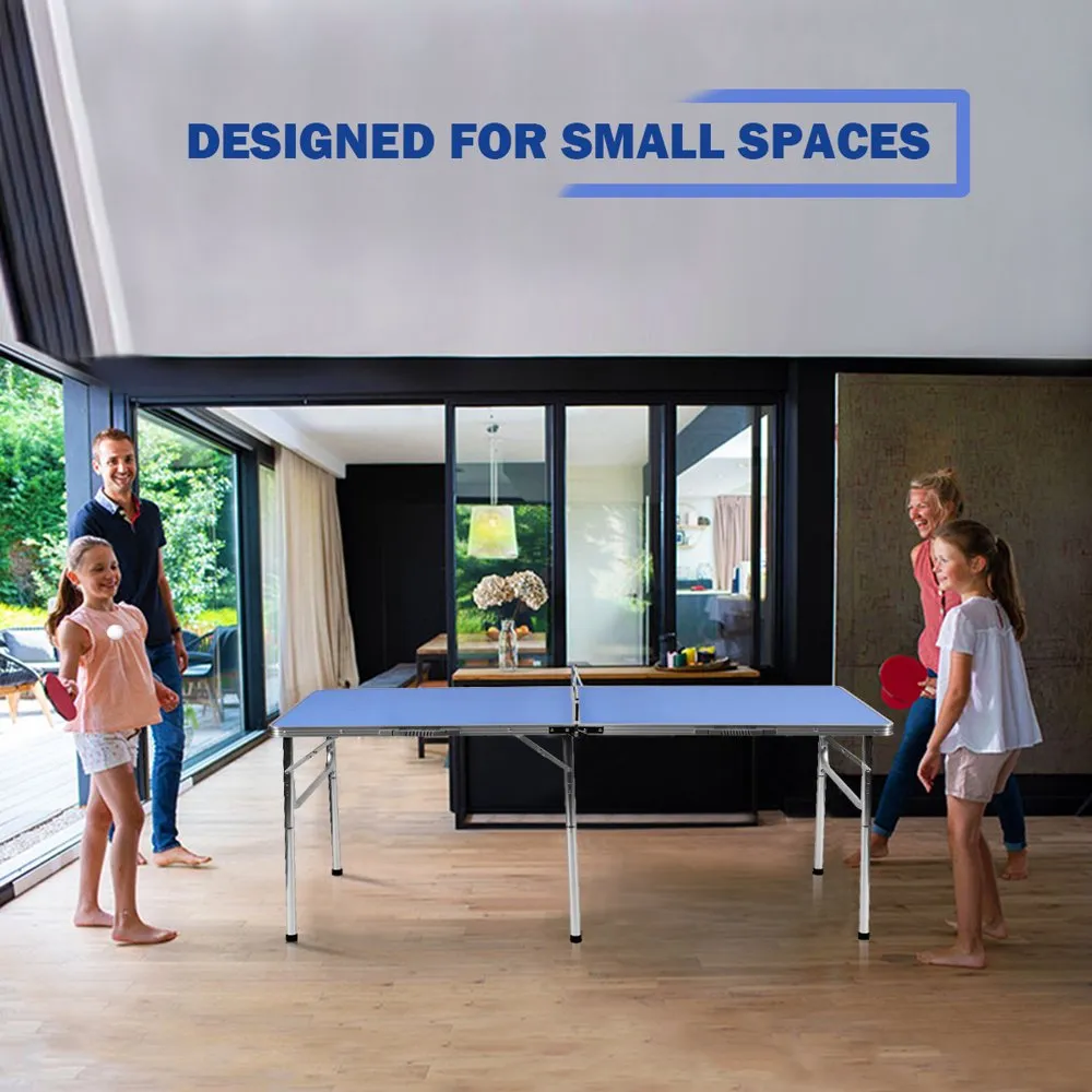 60 Portable Table Tennis Ping Pong Folding Table W Tillbehör inomhusspel