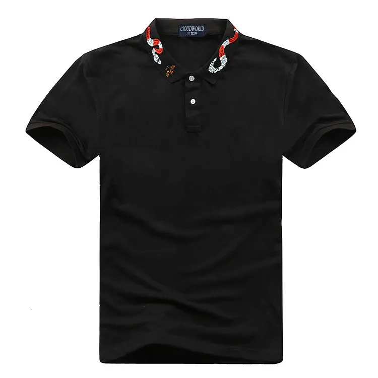 Trendy Mens Business Casual Lapel Polo Shirt Short Sleeve Cotton Shirts