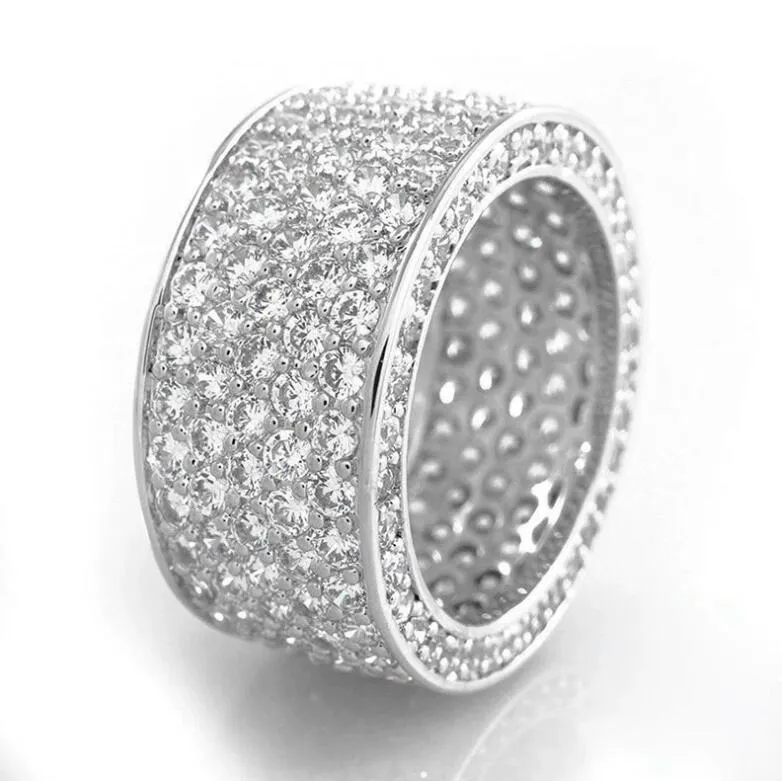 Alliances En Acier Inoxydable Avec Zirconium Cubique - Bagues De Mariage Scintillantes, Neuves
