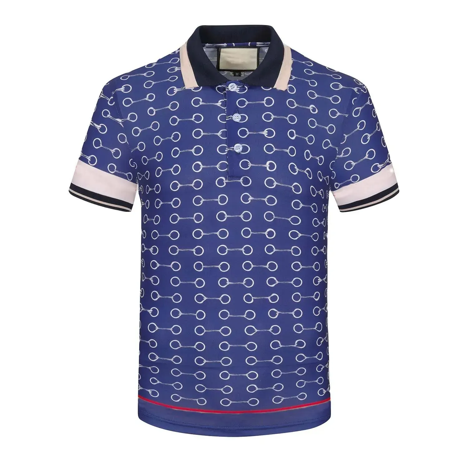 2023 Modisches Hemd mit Revers und kurzen Herren-Stylisten-Polohemden, Luxus-Italien-Designerkleidung, kurzärmlig, modisches Herren-Sommer-T-Shirt, asiatische Größe M-3XL